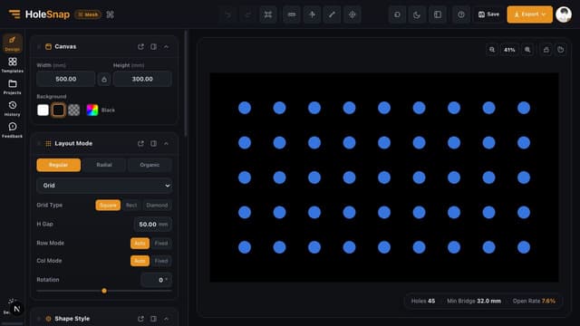 Stp Pattern Vector Vector Pattern Generator for SVG, DXF & STP | HoleSnap