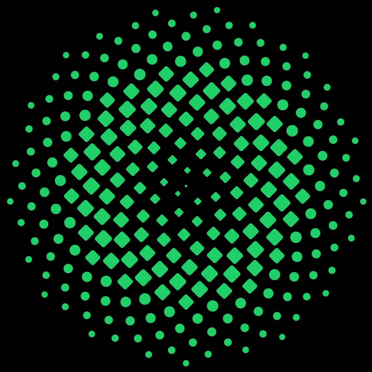 Circle + Square Fibonacci template preview